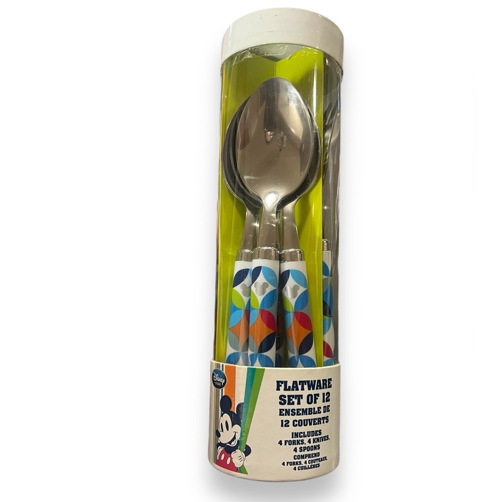 DISNEY Colorful Flatware Set of 12 NIB NWT